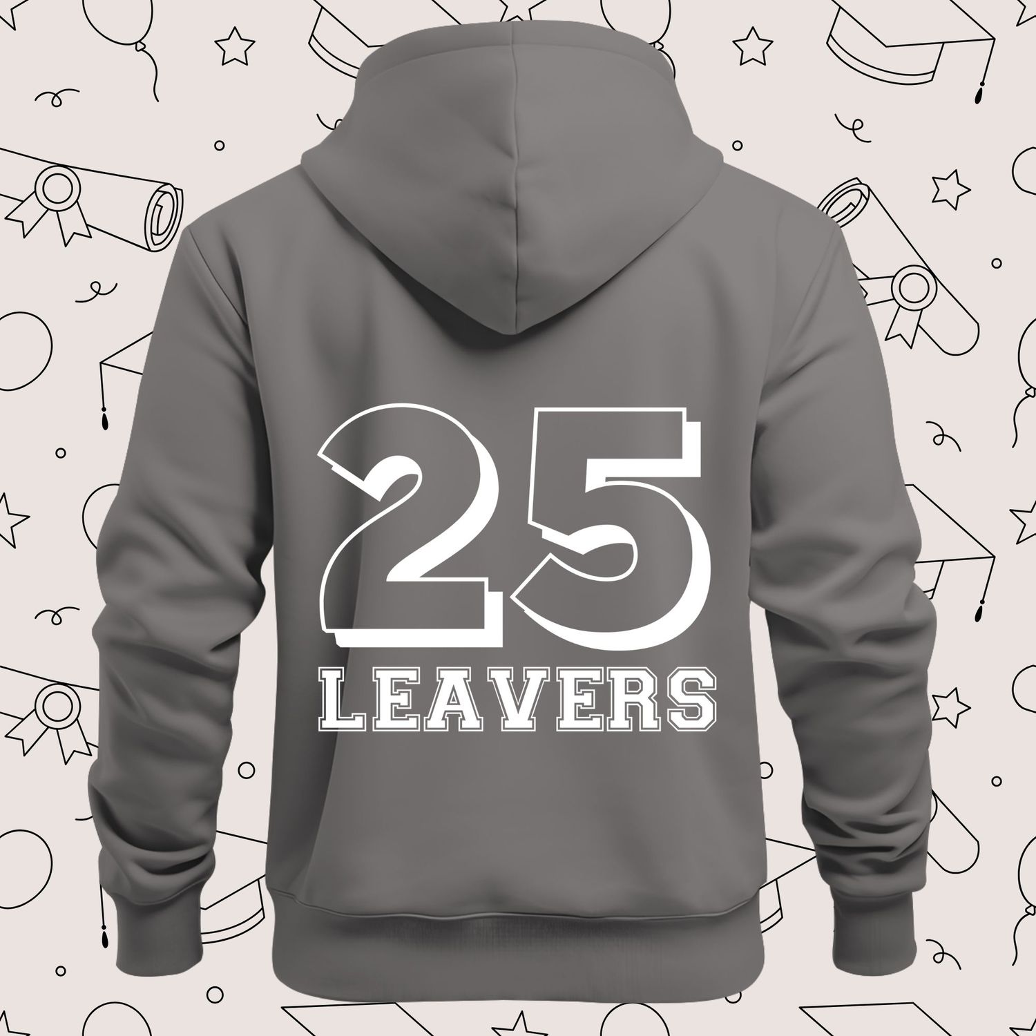 Leavers 25 White Design 3 DTF Decal