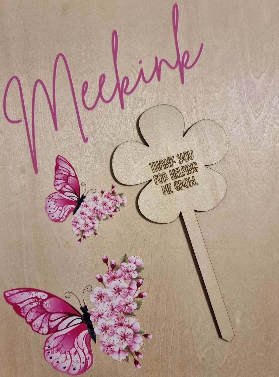 Plant Pot Tag Helping Me Grow Design 1