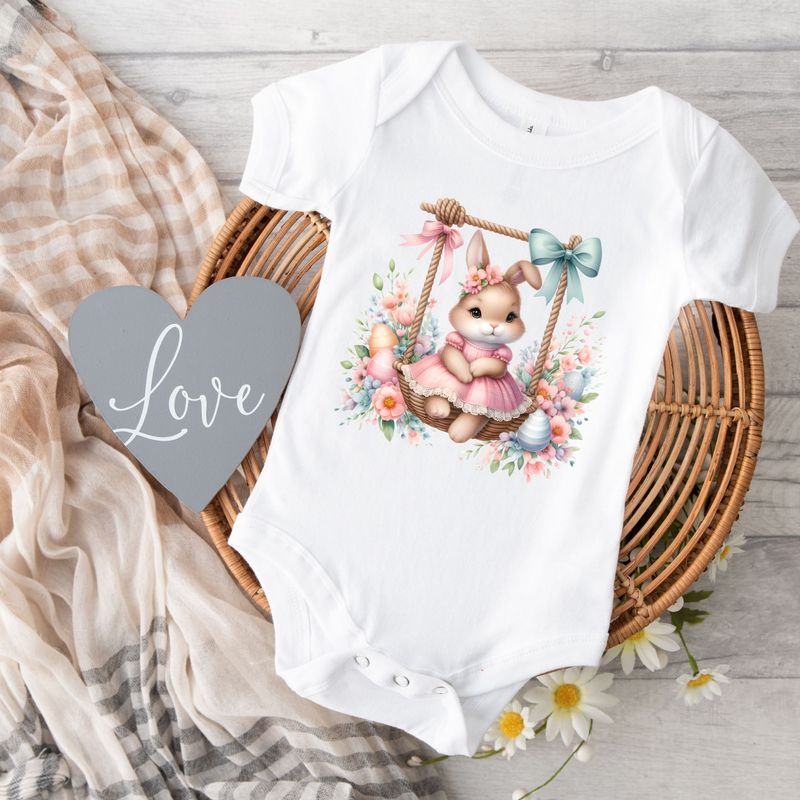 Easter Bunny Swing Design 3 UVDTF or DTF Decal