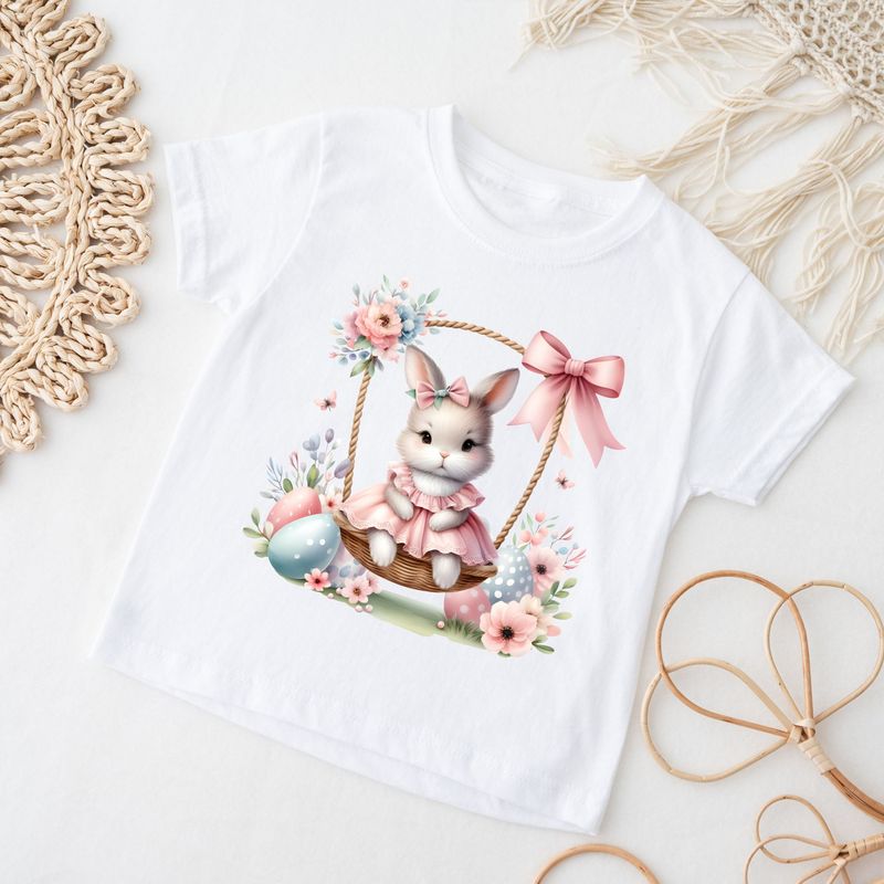 Easter Bunny Swing Design 1 UVDTF or DTF Decal