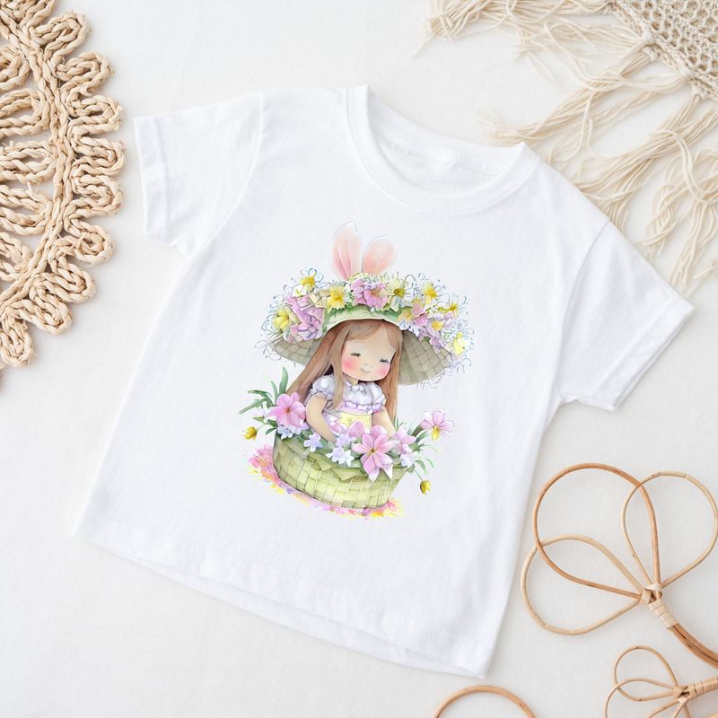 Easter Bonnet Girl UVDTF or DTF Decal