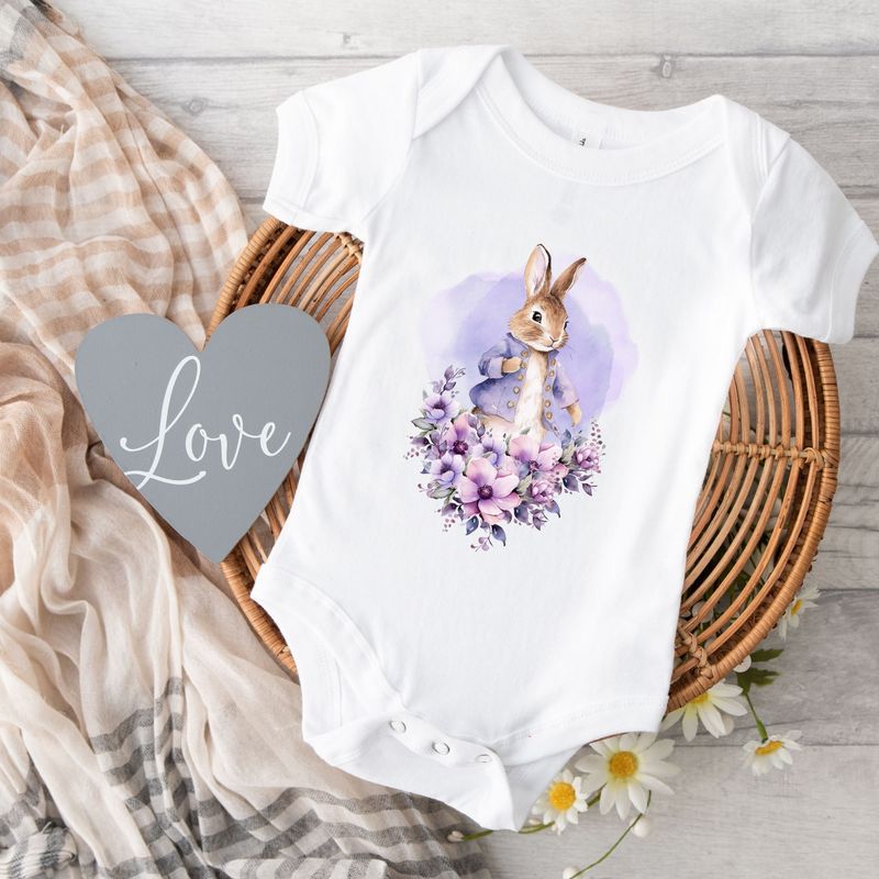 Lilac Bunny Design 2 UVDTF or DTF Decal