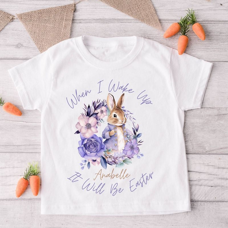 Violet Easter Bunny Personalised DTF