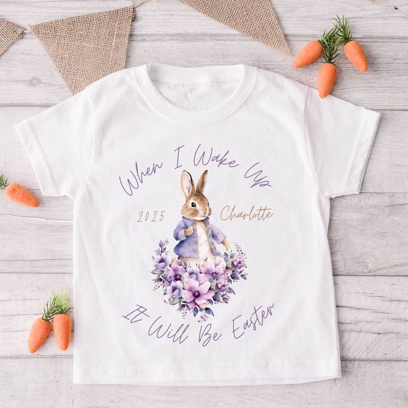 Violet Easter Bunny Personalised DTF Print Design 2