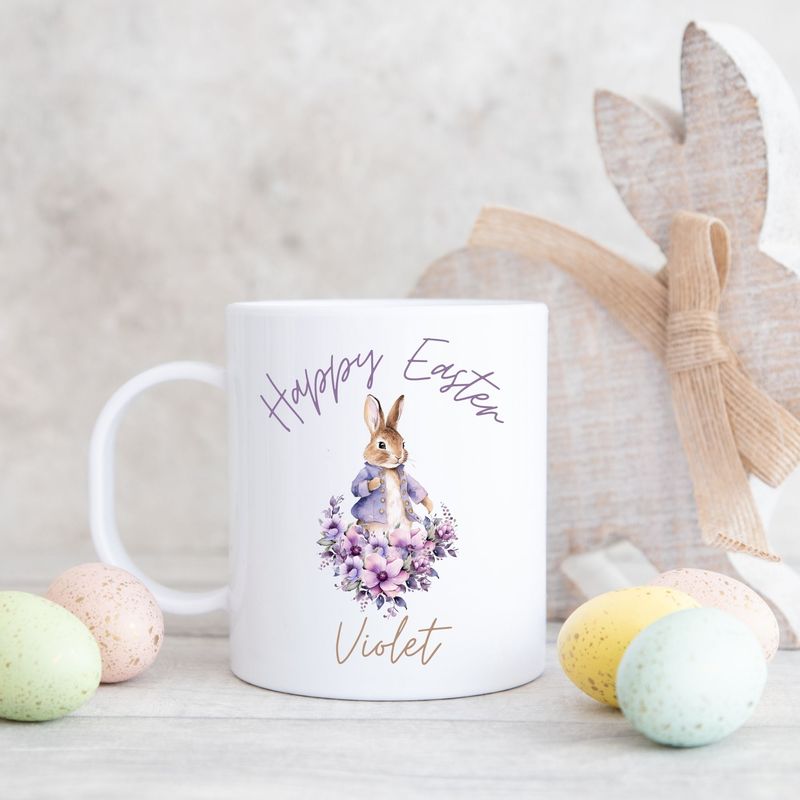 Violet Easter Bunny Personalised Happy Easter UVDTF Print