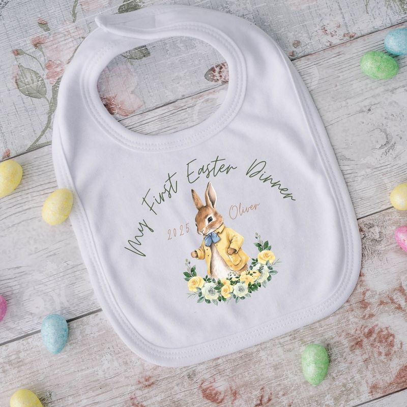 Parker Easter Bunny Personalised Bib DTF Print