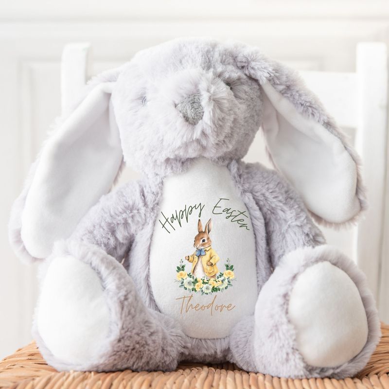 Parker Easter Bunny Personalised For Mumbles Teddy DTF Print 10cm