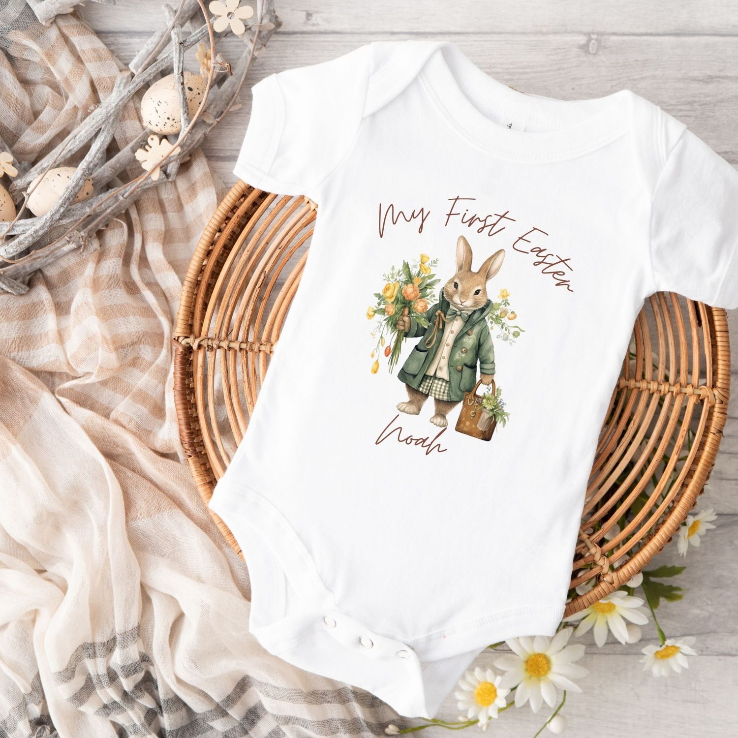 My First Easter Green Rabbit Design 2 DTF Decal