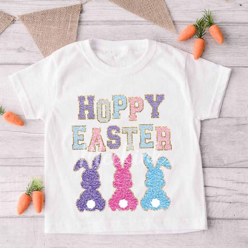 Faux Glitter Effect Hoppy Easter Peeps DTF Decal