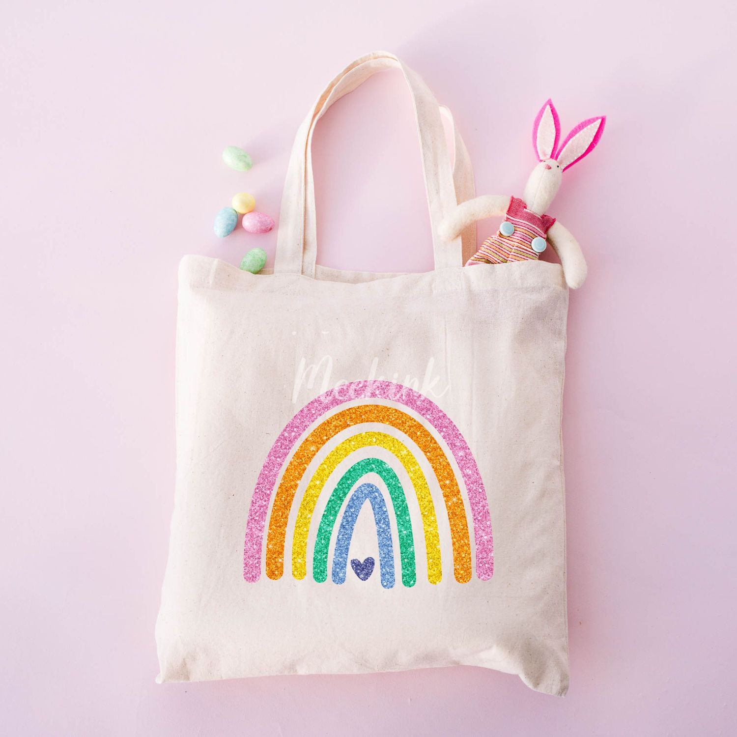 Faux Glitter Effect Rainbow DTF Decal