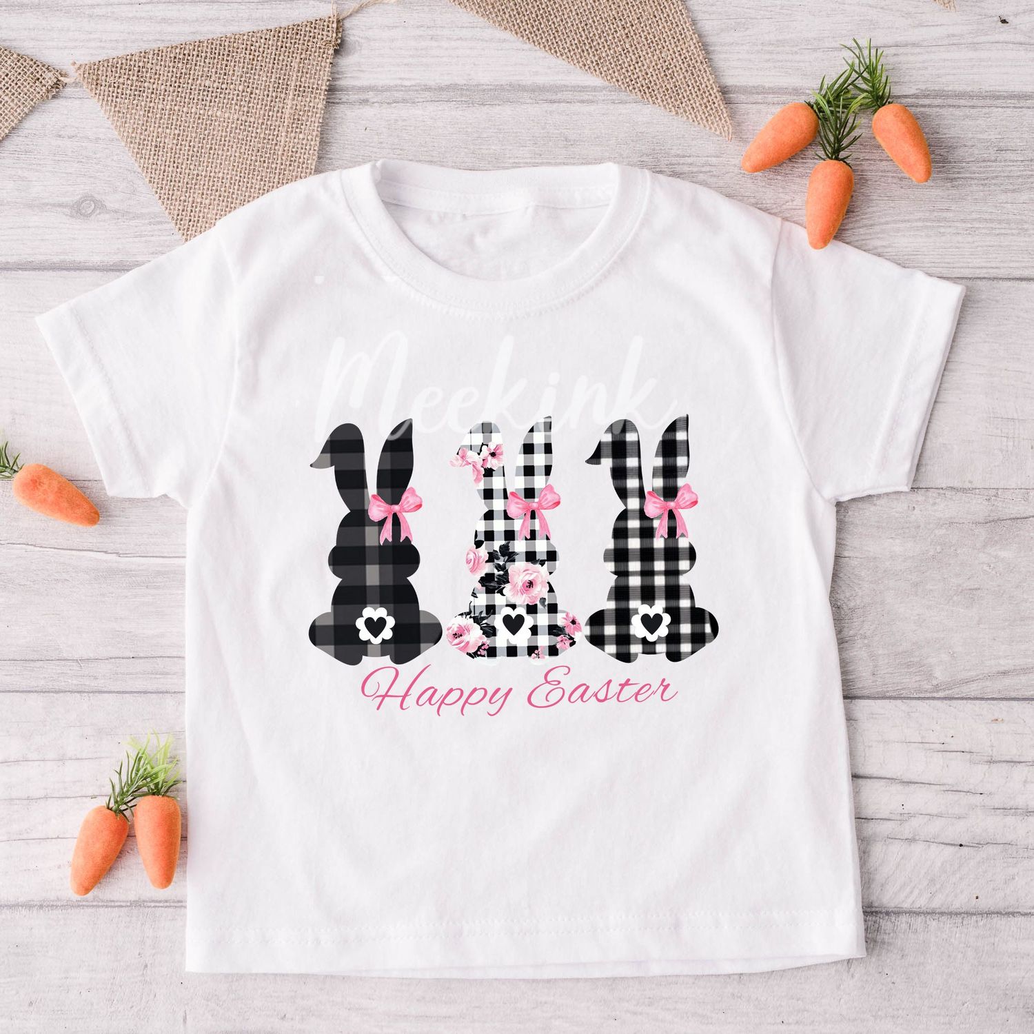Faux Patterned Checked Peeps DTF Decal