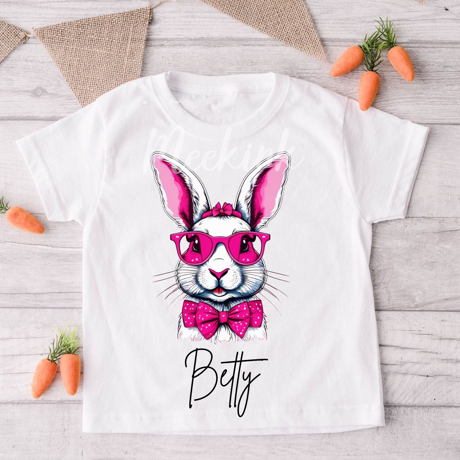 Pink Bunny Personalised DTF Decal