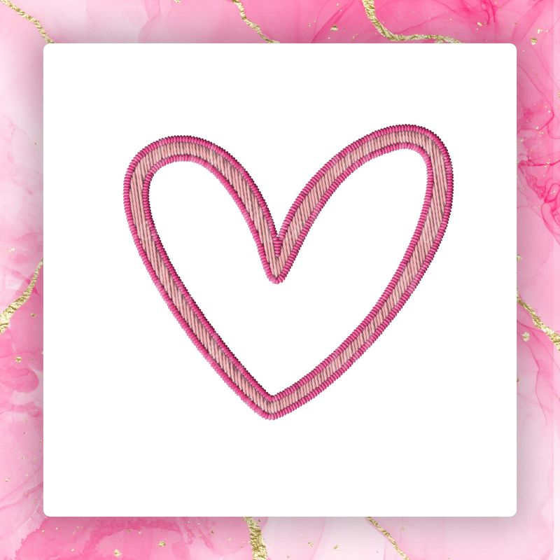 Faux Embroidery Effect Hollow Heart Decal
