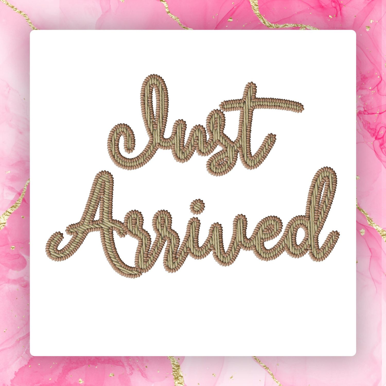 Faux Embroidery Effect Just Arrived DTF Decal