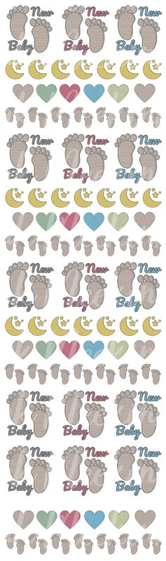 1 Meter New Baby Mixed Faux Embroidery Effect DTF Decals