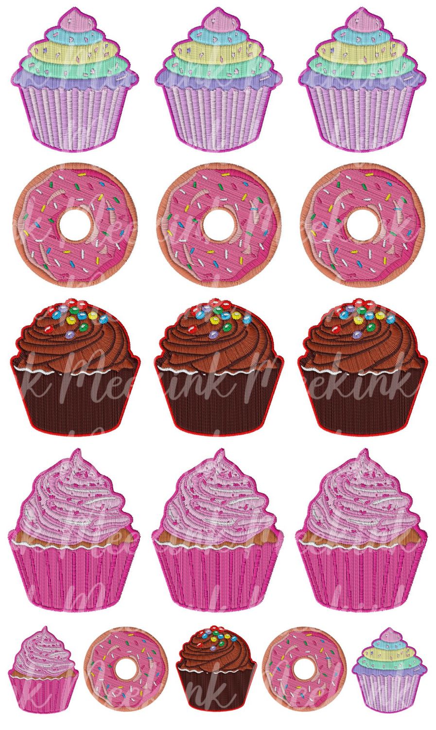 1/2 Meter Sweet Treat&#39;s Faux Embroidery Effect DTF Decal