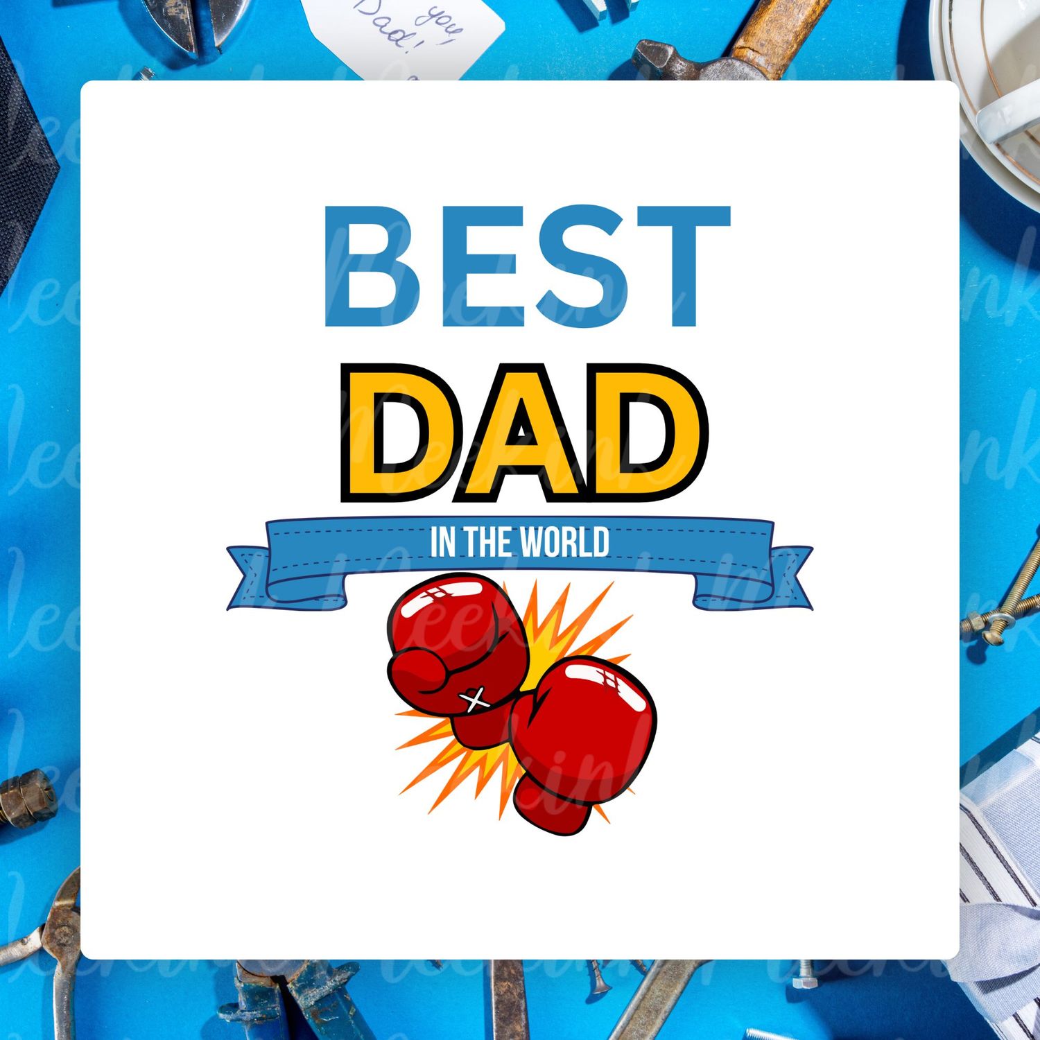Best Dad Boxing UVDTF or DTF Decal