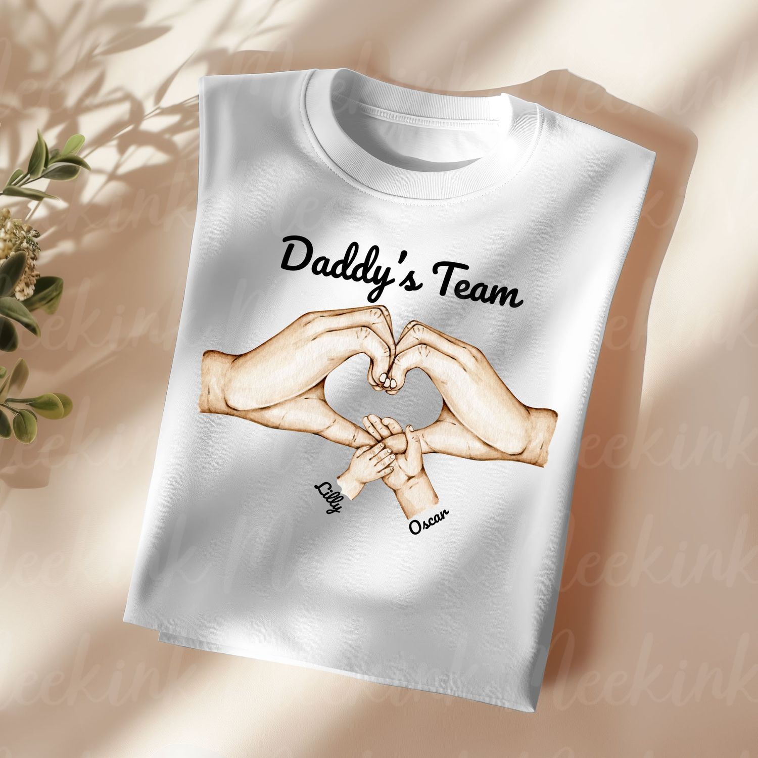 Daddy&#39;s Team Loving Hand UVDTF or DTF Decal