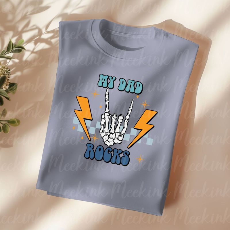 Dad Rocks UVDTF or DTF Decal