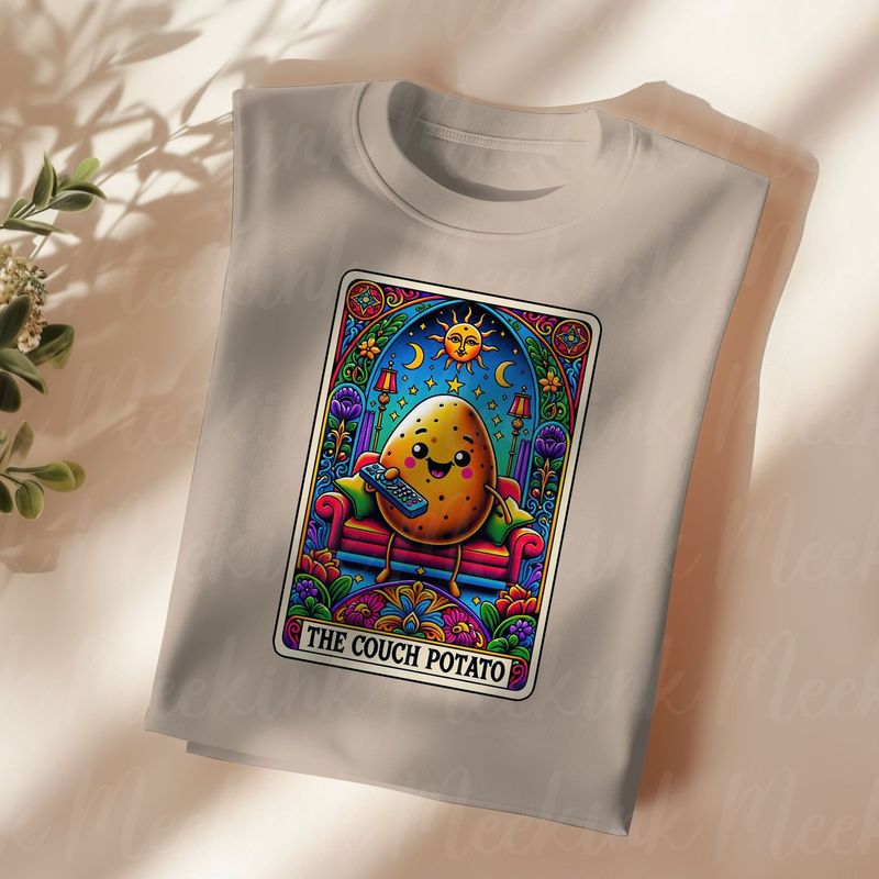 Couch Potato UVDTF or DTF Decal