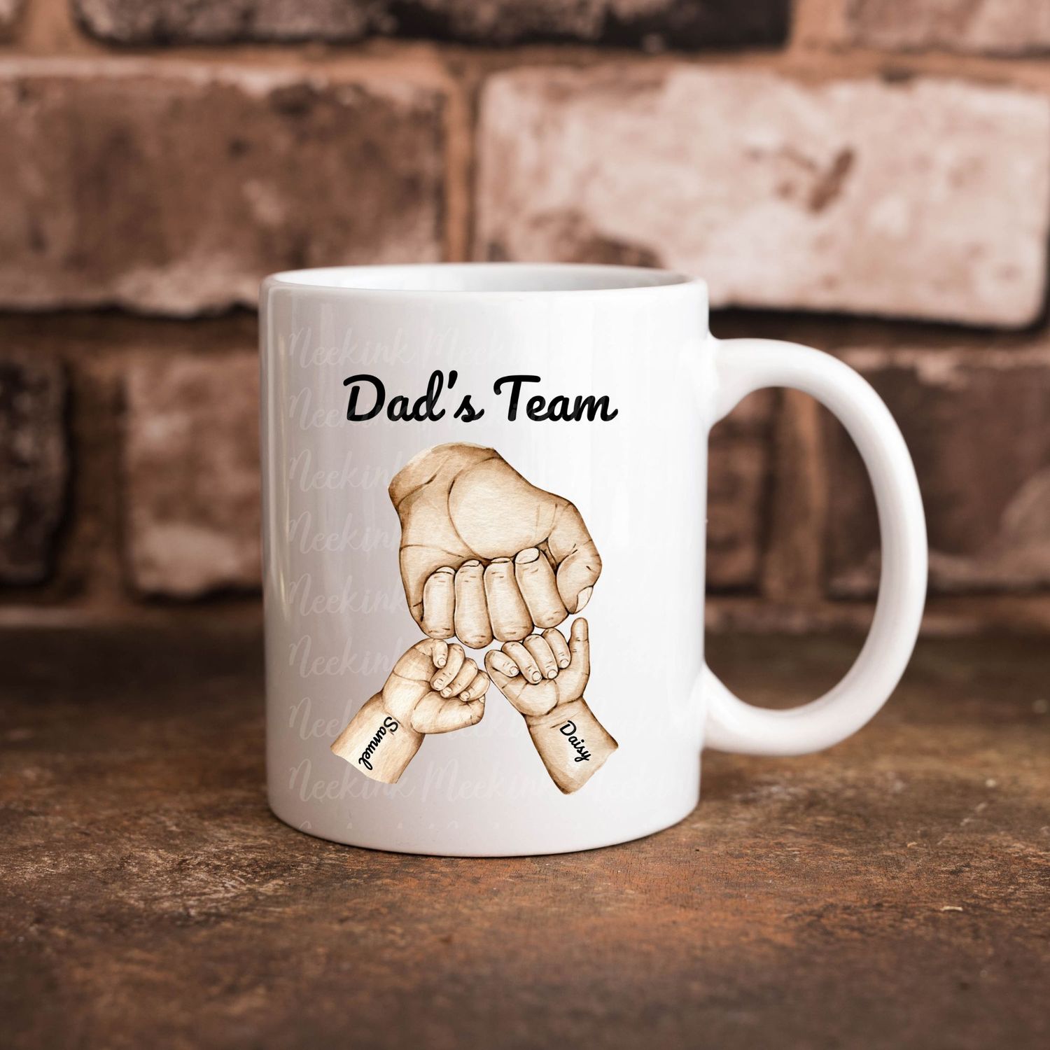 Dad&#39;s Team Loving Fist Bump UVDTF or DTF Decal