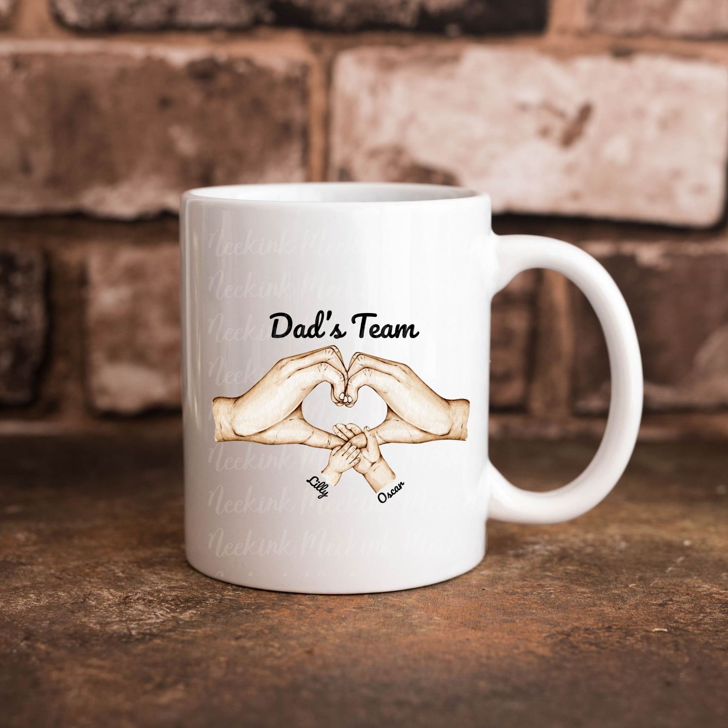 Dad&#39;s Team Loving Hands UVDTF or DTF Decal