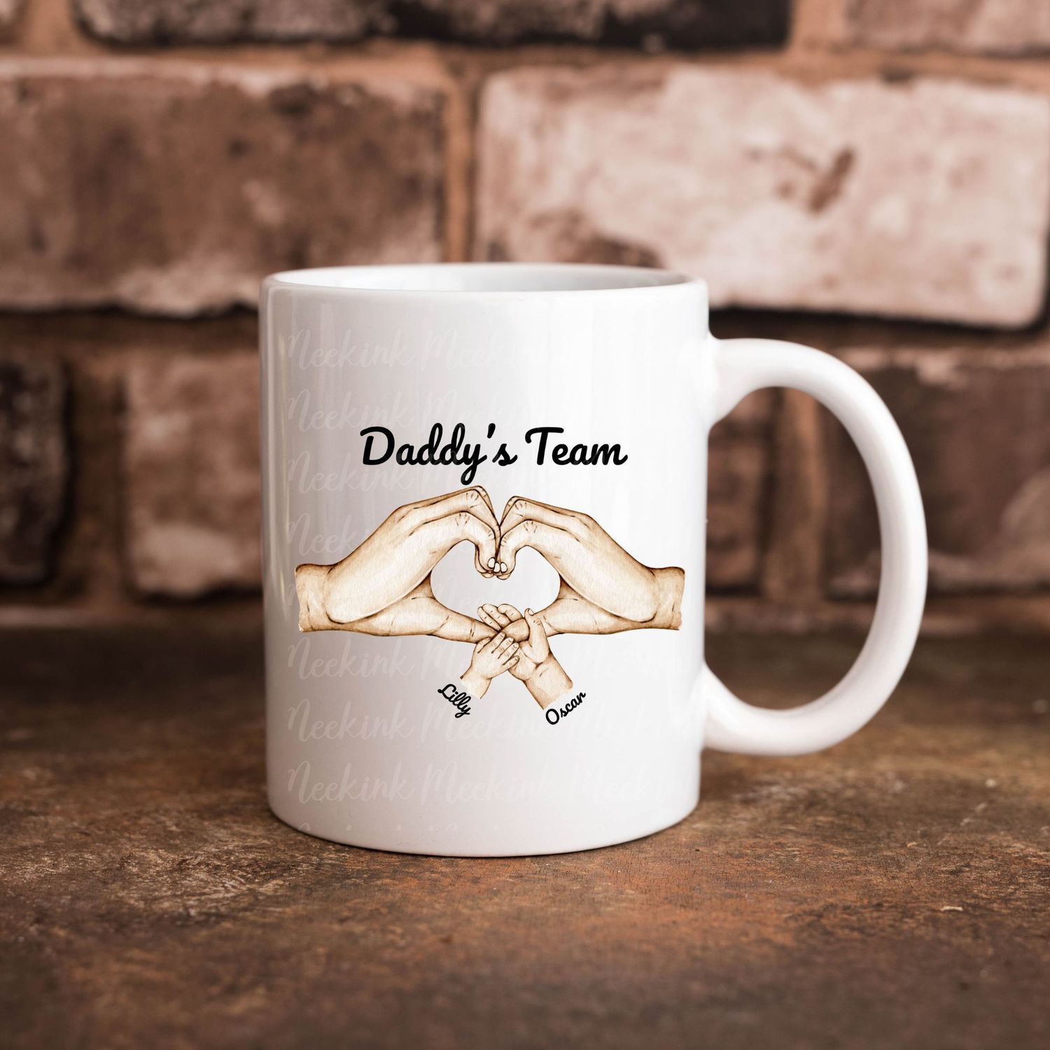 Daddy&#39;s Team Loving Hands UVDTF or DTF Decal