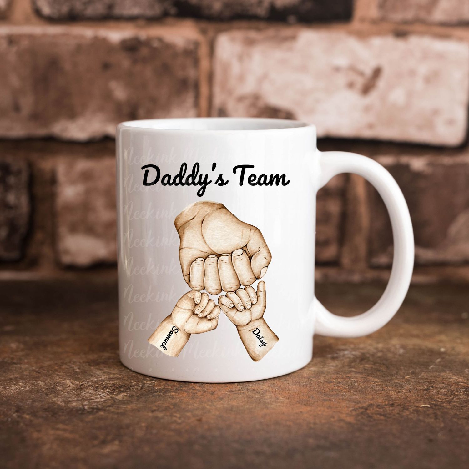 Daddy&#39;s Team Loving Fist Bump UVDTF or DTF Decal