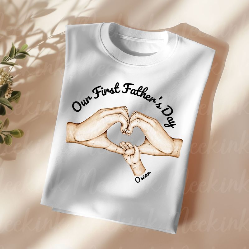 1st Father's Day Loving Hands UVDTF or DTF Decal