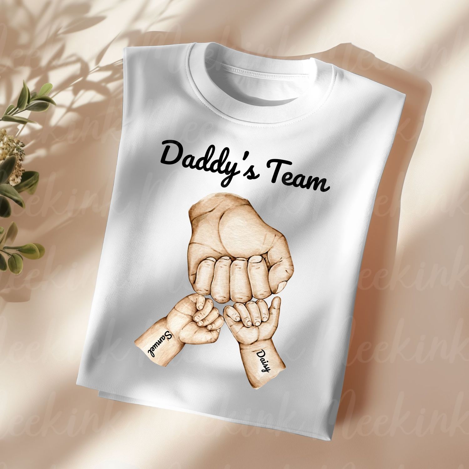 Daddy&#39;s Team Loving Fist Bumps UVDTF or DTF Decal
