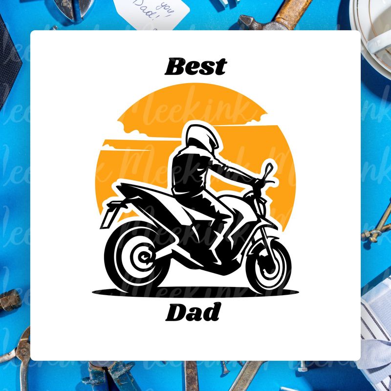 Biker Dad UVDTF or DTF Decal