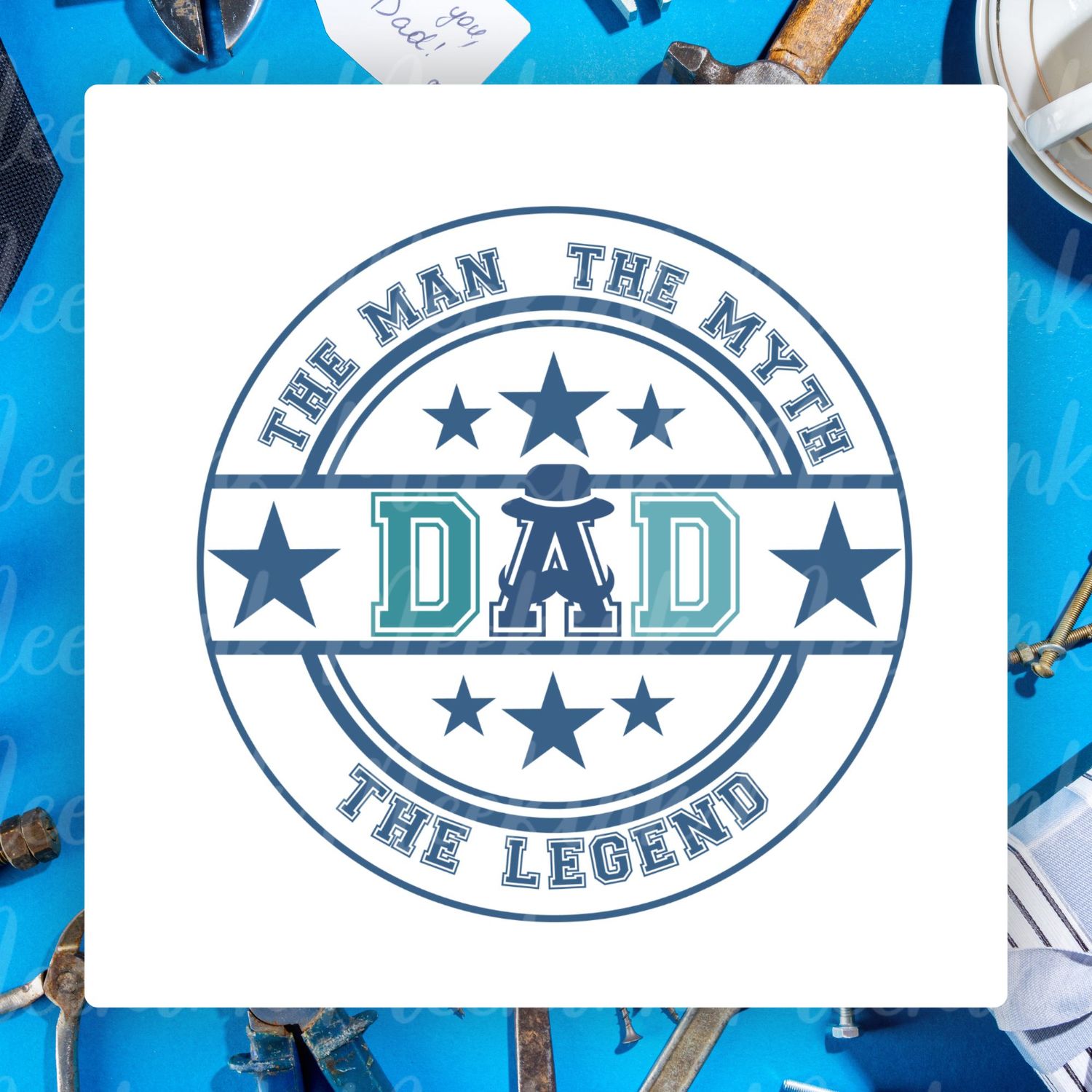 Legend Dad Logo UVDTF or DTF Decal