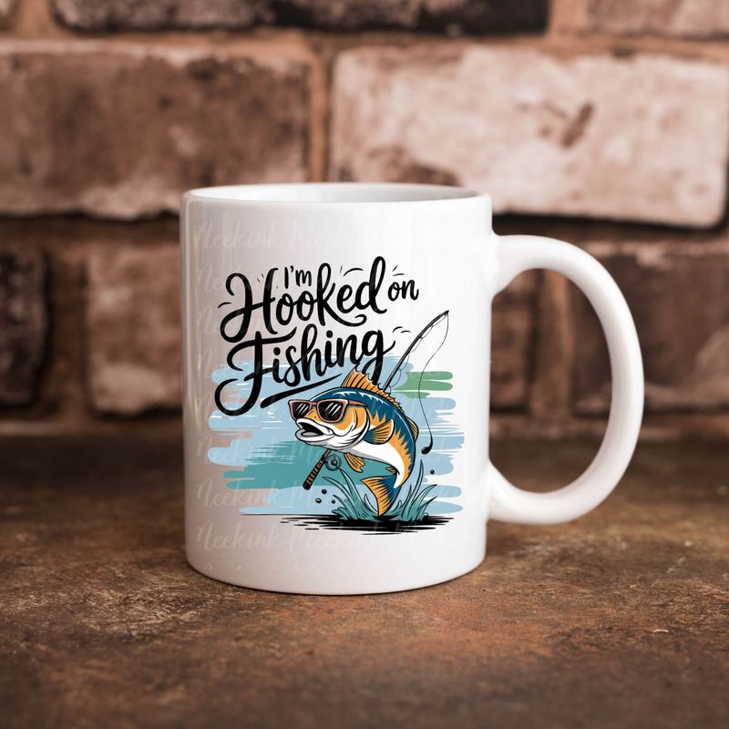 Hooked On Fishing UVDTF or DTF Decal