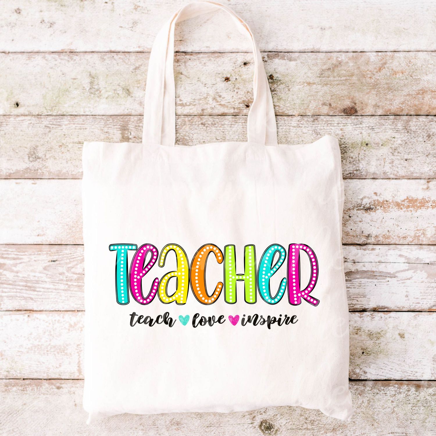 Teacher Teach Love Inspire UVDTF or DTF Decal
