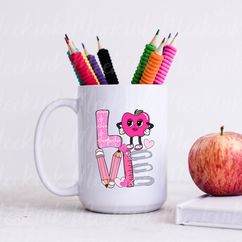 Teacher Love UVDTF or DTF Decal