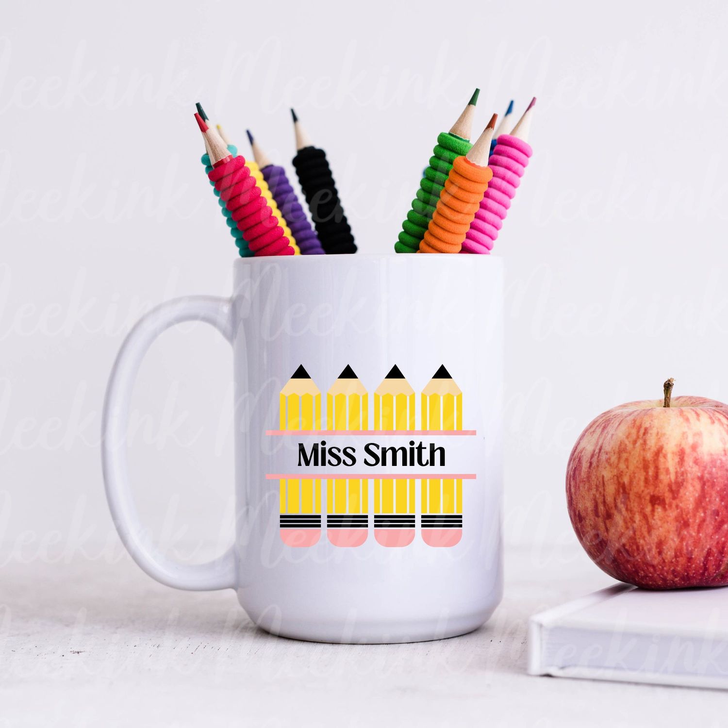 Teacher Pencils Personalised UVDTF or DTF Decal
