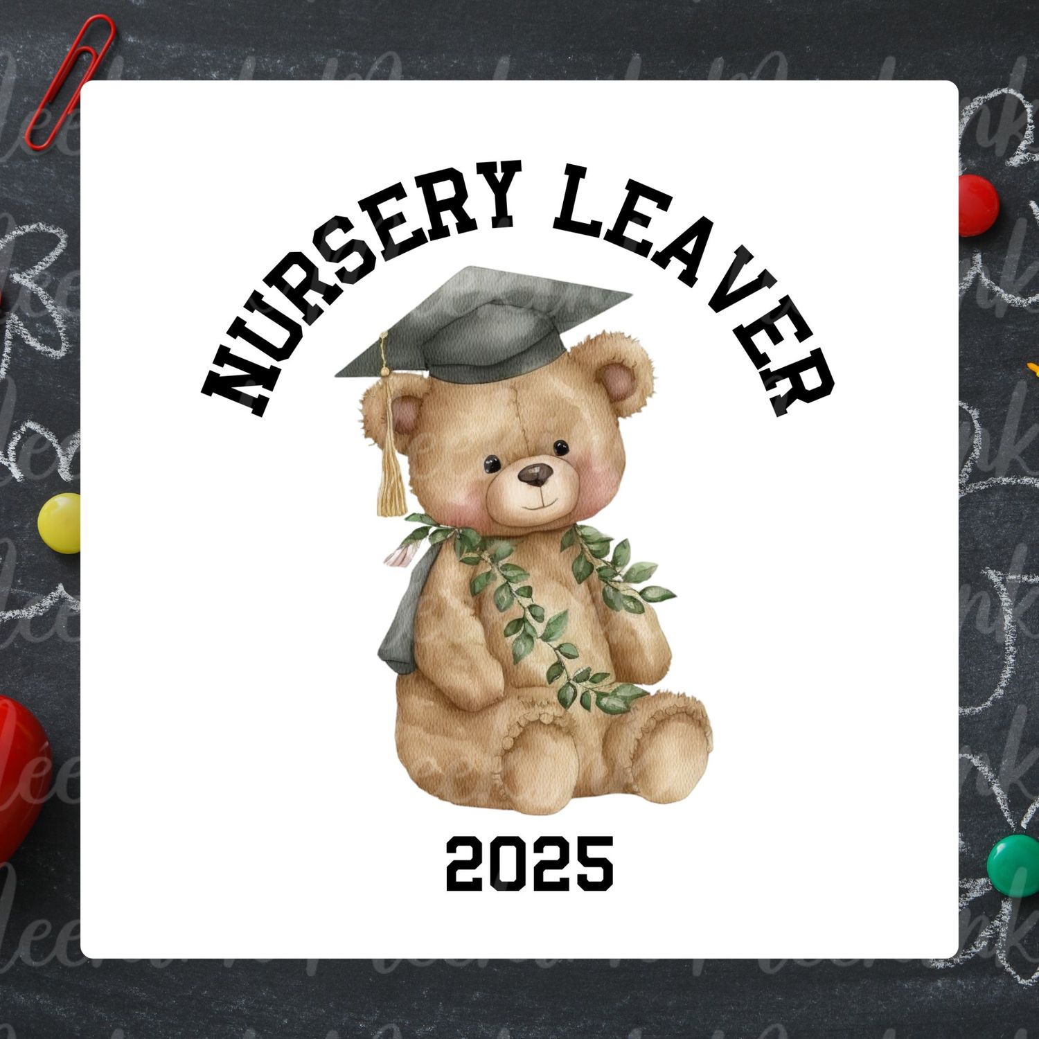 Nursery Leaver Bear Design 1 UVDTF or DTF Decal