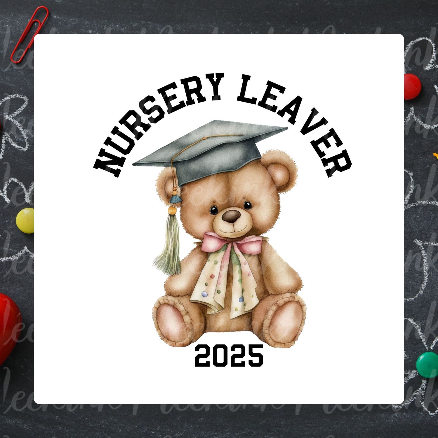 Nursery Leaver Bear Design 4 UVDTF or DTF Decal