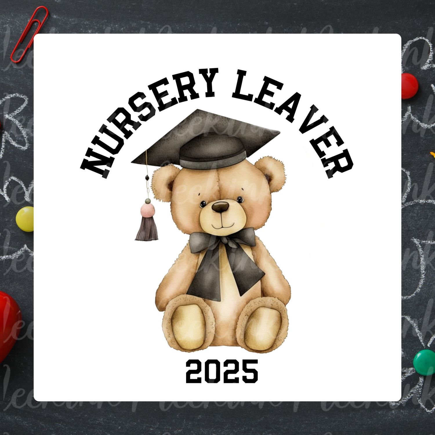 Nursery Leaver Bear Design 2 UVDTF or DTF Decal