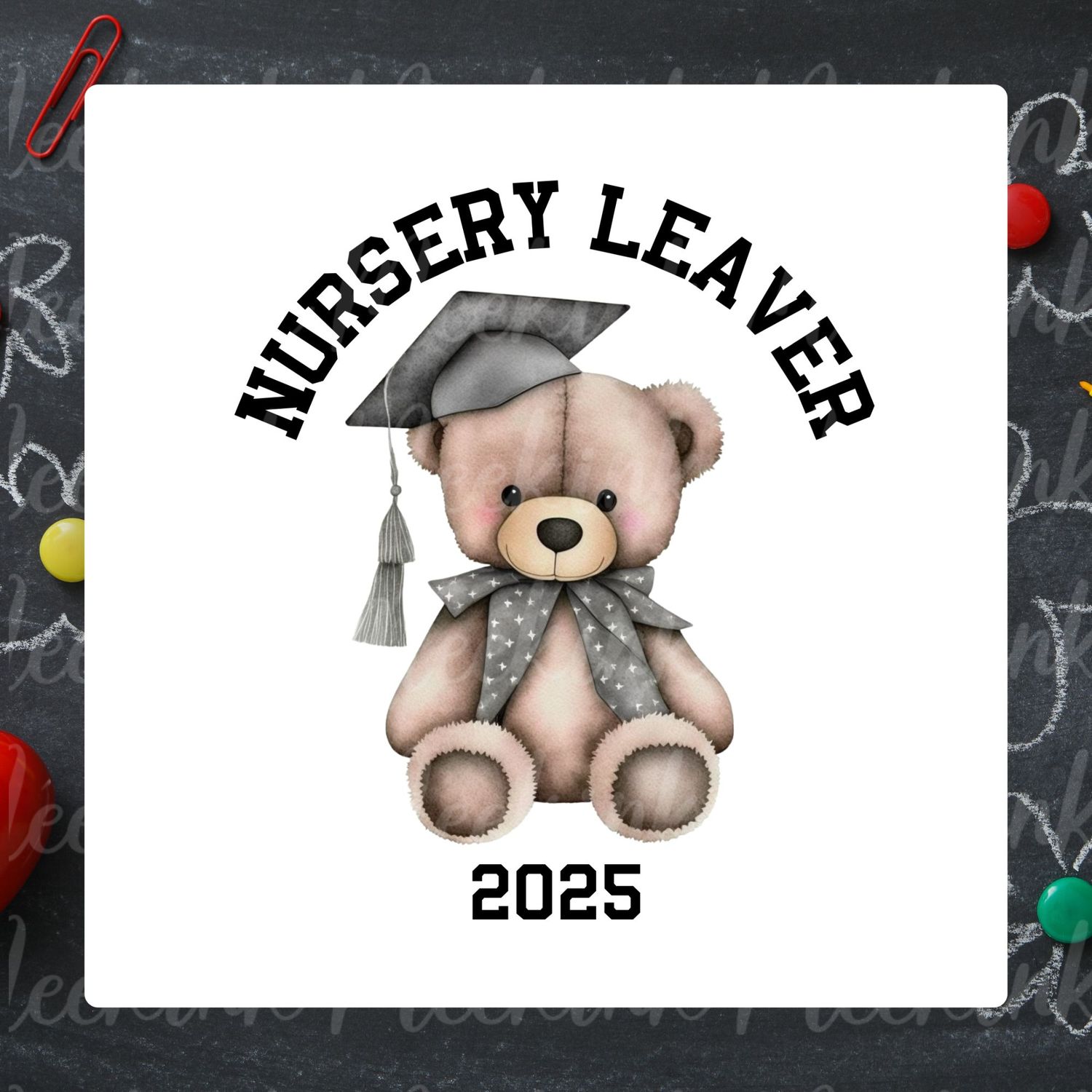 Nursery Leaver Bear Design 3 UVDTF or DTF Decal