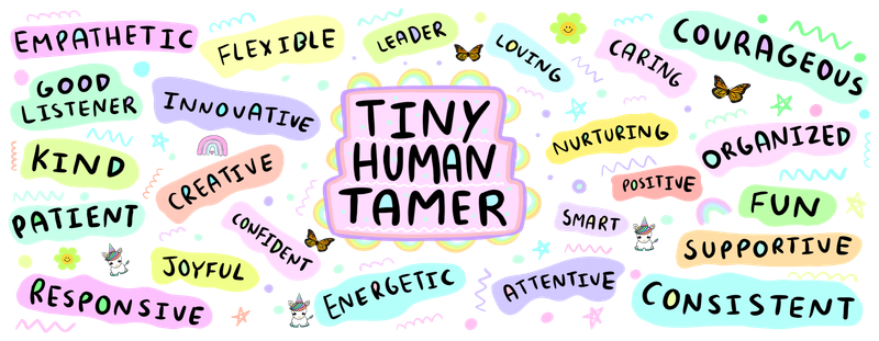 11oz Mug UVDTF Tiny Human Tamer Affirmations Wrap