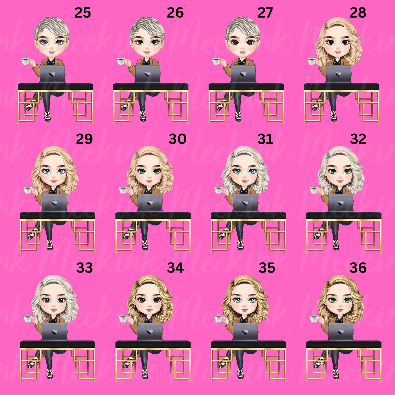 Boss Girl Chibi Doll UVDTF or DTF Decal