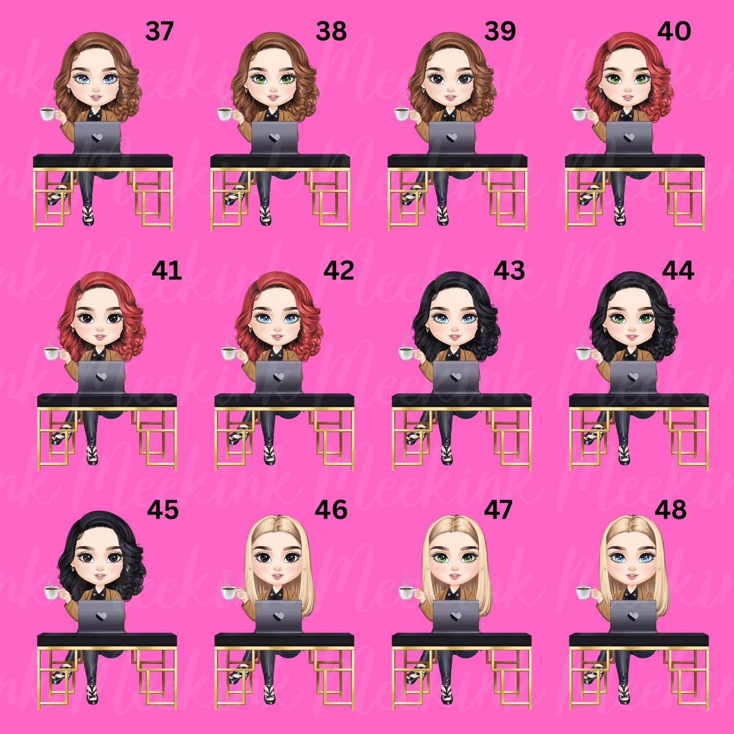 Boss Girl Chibi Doll UVDTF or DTF Decal