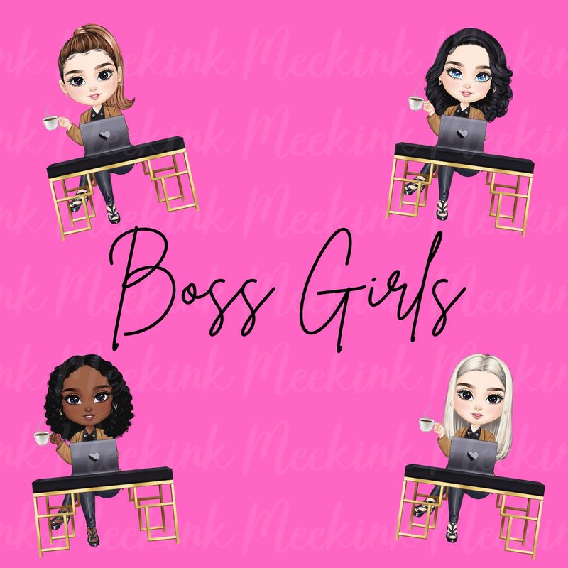 Boss Girl Chibi Doll UVDTF or DTF Decal