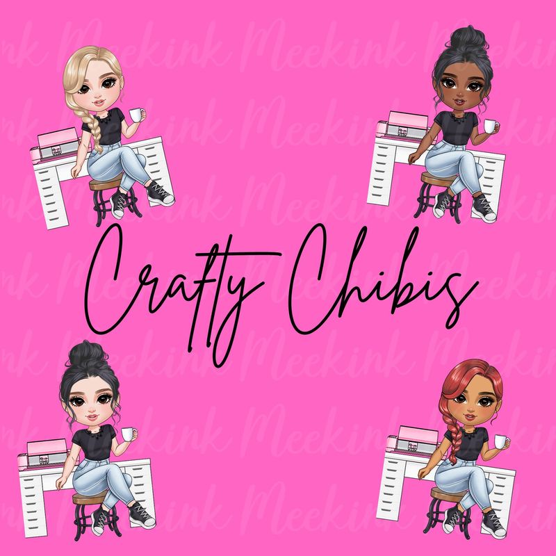Crafty Girl Chibi Doll UVDTF or DTF Decal