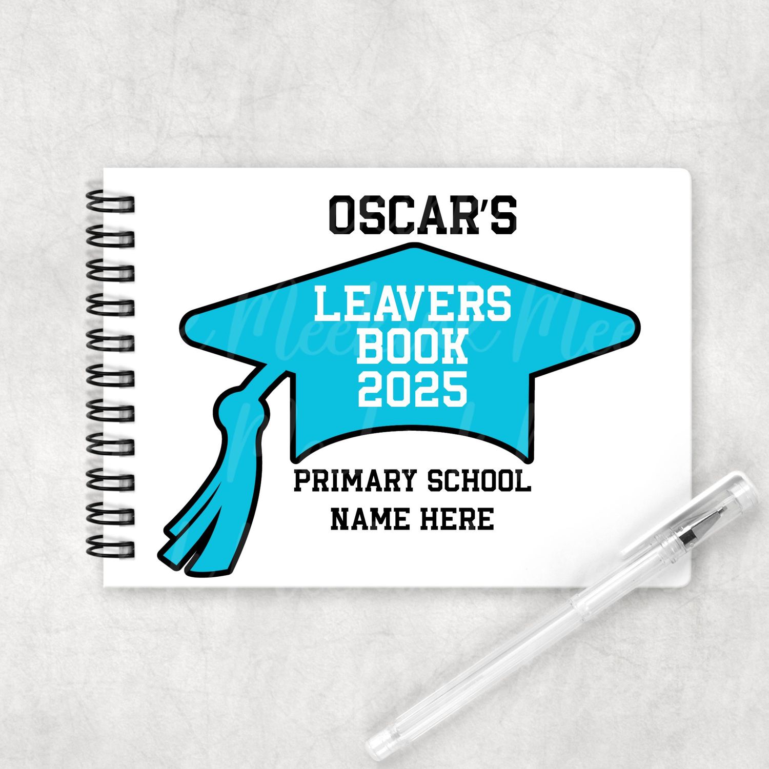 Leavers Book Blue UVDTF Decal