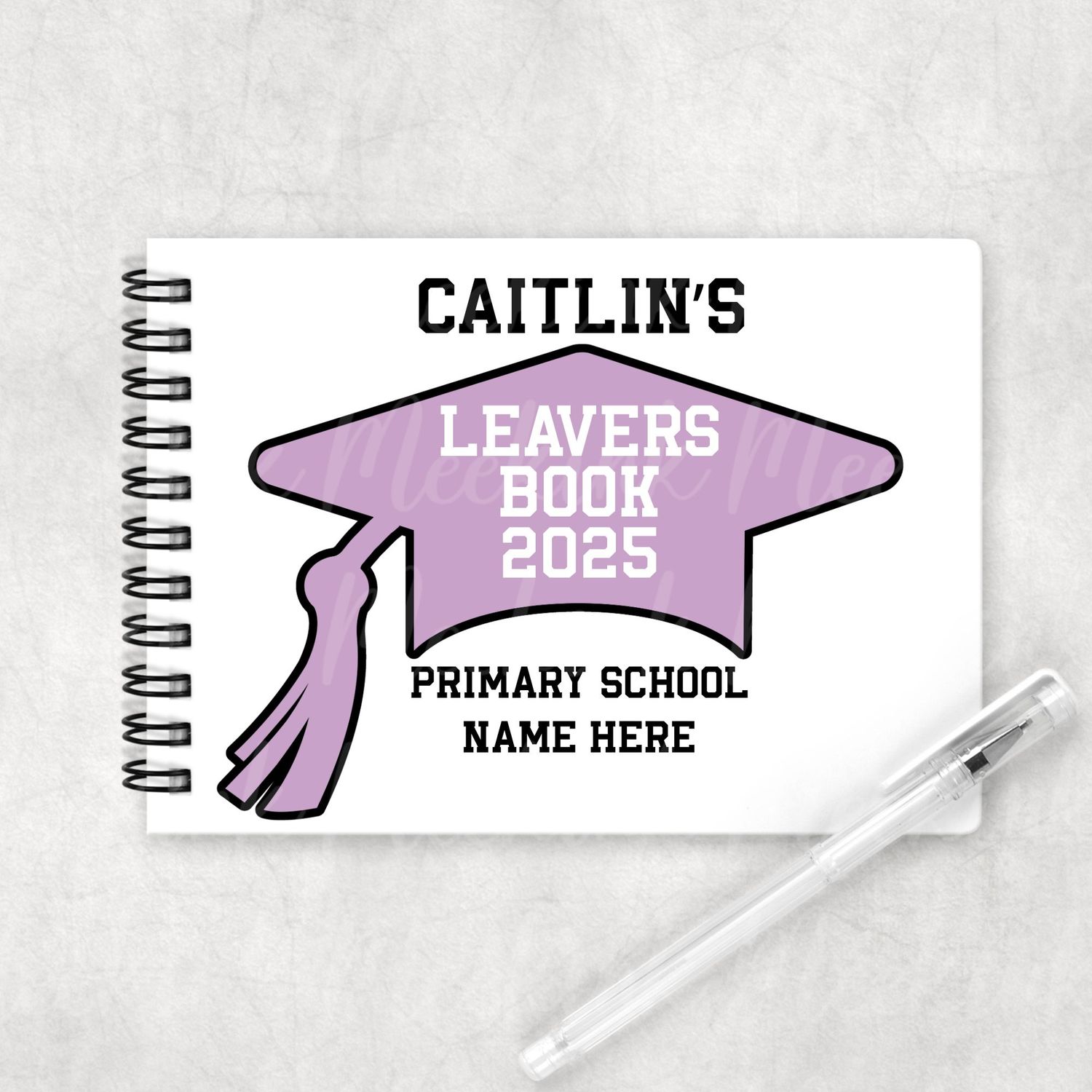 Leavers Book Purple UVDTF Decal