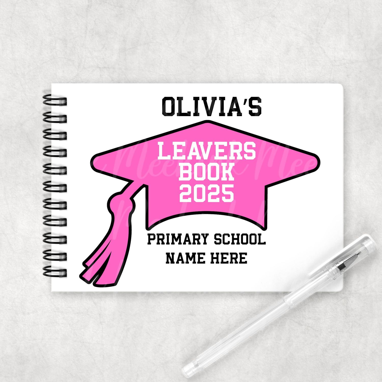 Leavers Book Pink UVDTF Decal