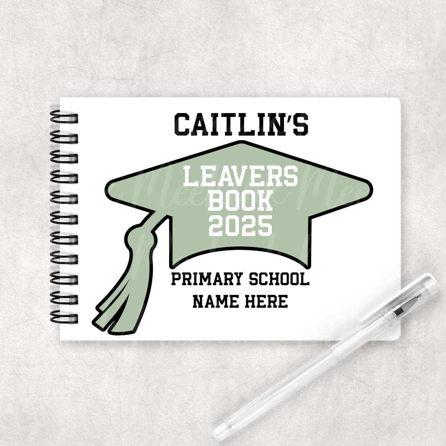 Leavers Book Green UVDTF Decal