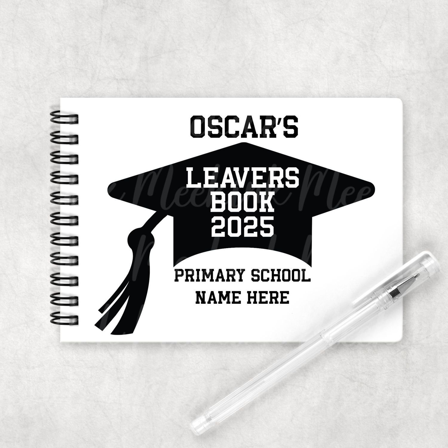 Leavers Book Black UVDTF Decal